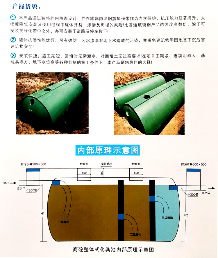 赤坎玻璃钢化粪池